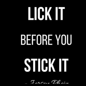 Woman's Crop - Lick it before you Stick it Design